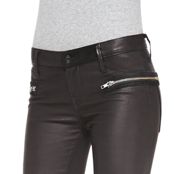 NEW RtA Zip Pocket Skinny Leather Pants Black Size 24 - Picture 8 of 8